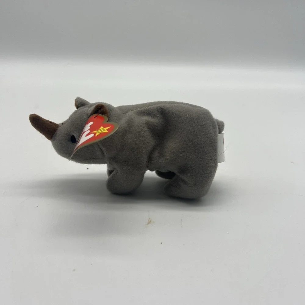 TY Beanie Bellies Baby Spike The Rhino Beanie‎ 5'' Plush Stuffed Animal